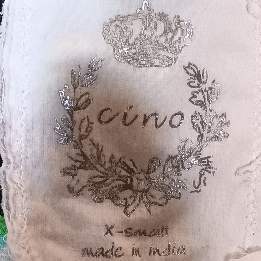 Cino Floral Green and White Women's Top - Picture 6 of 7